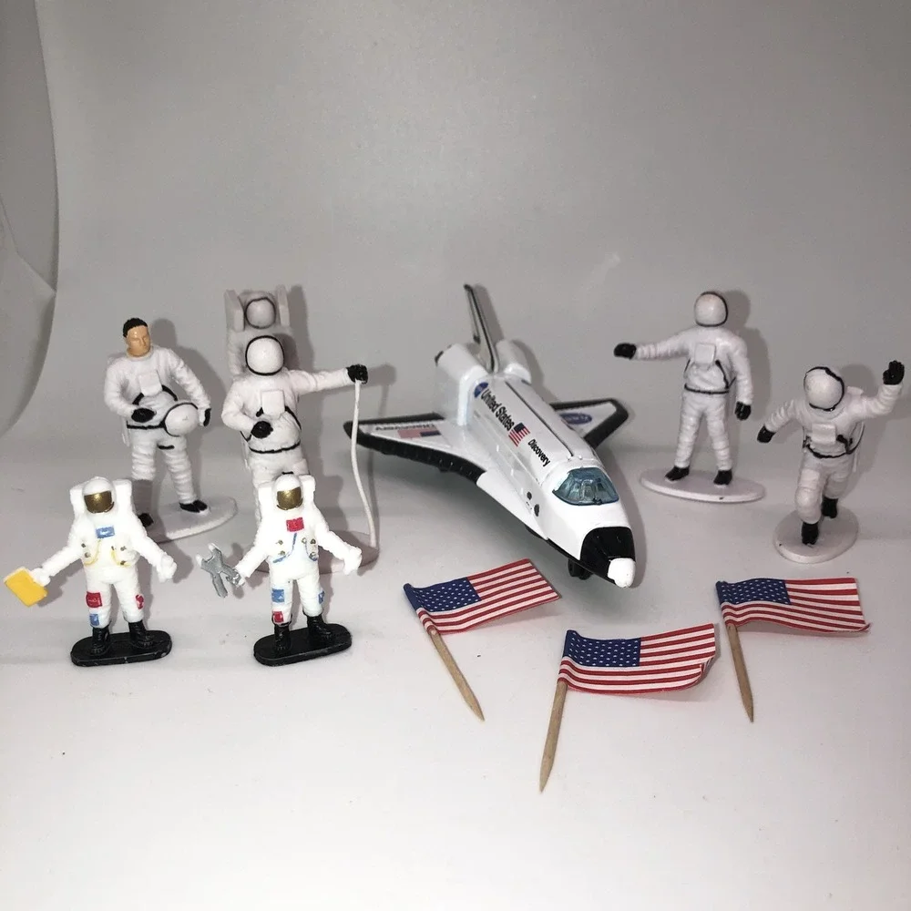 NASA Space Shuttle Discovery Astronaut Toy Lot Cake Topper Toppers